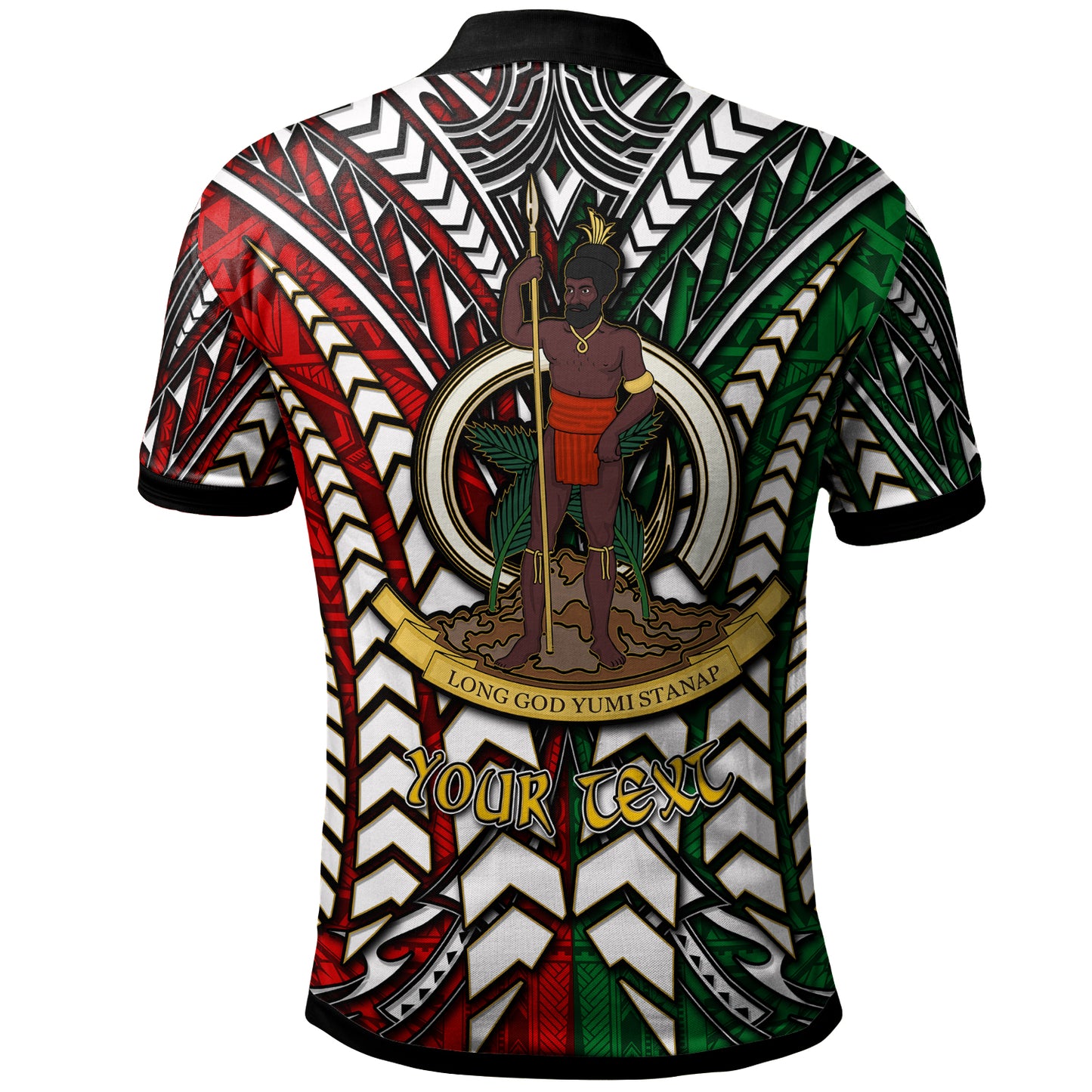 Vanuatu Polo Shirt - Custom Vanuatu Independence Anniversary With Arm Polynesian Patterns Polo Shirt