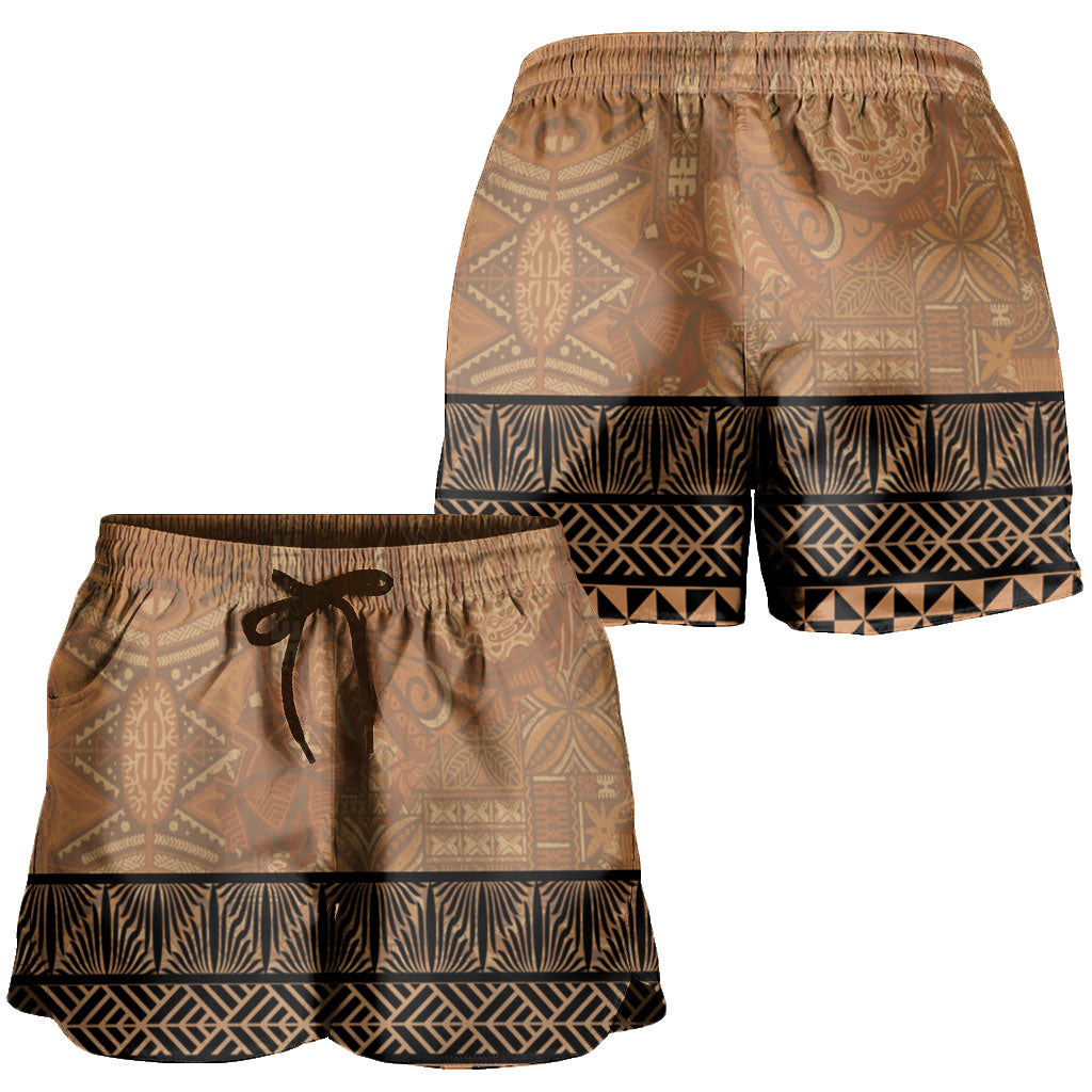 Tonga Women Shorts Ngatu Pattern Culture