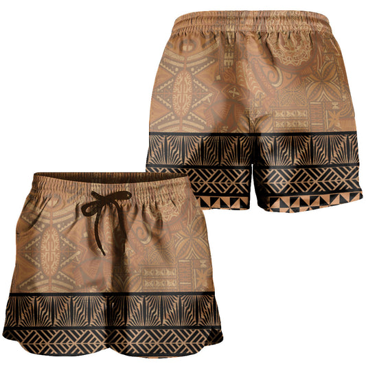 Tonga Women Shorts Ngatu Pattern Culture