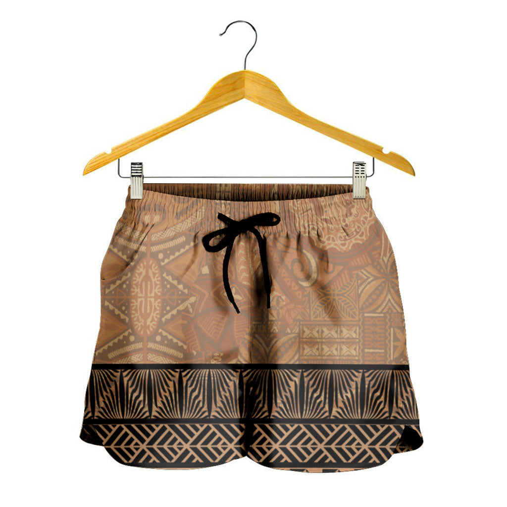 Tonga Women Shorts Ngatu Pattern Culture