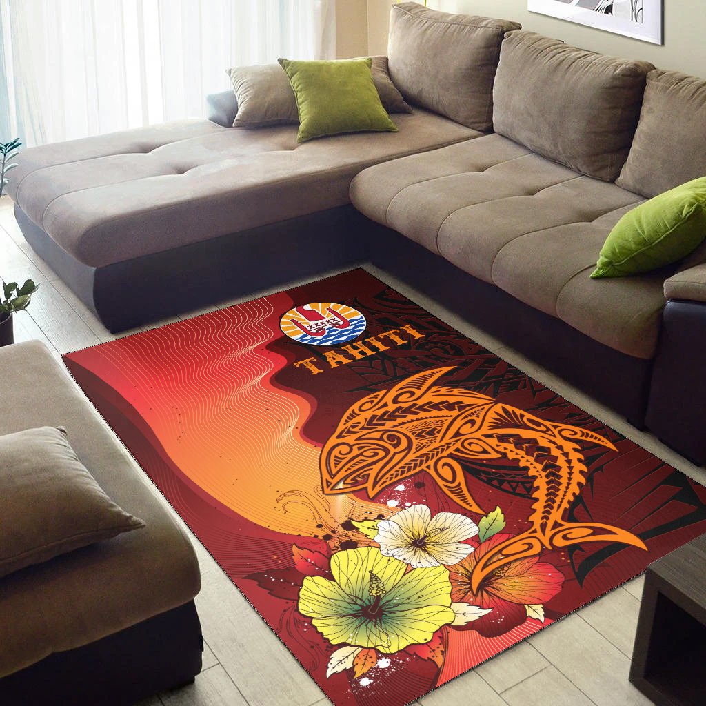 Tahiti Area Rugs - Tribal Tuna Fish