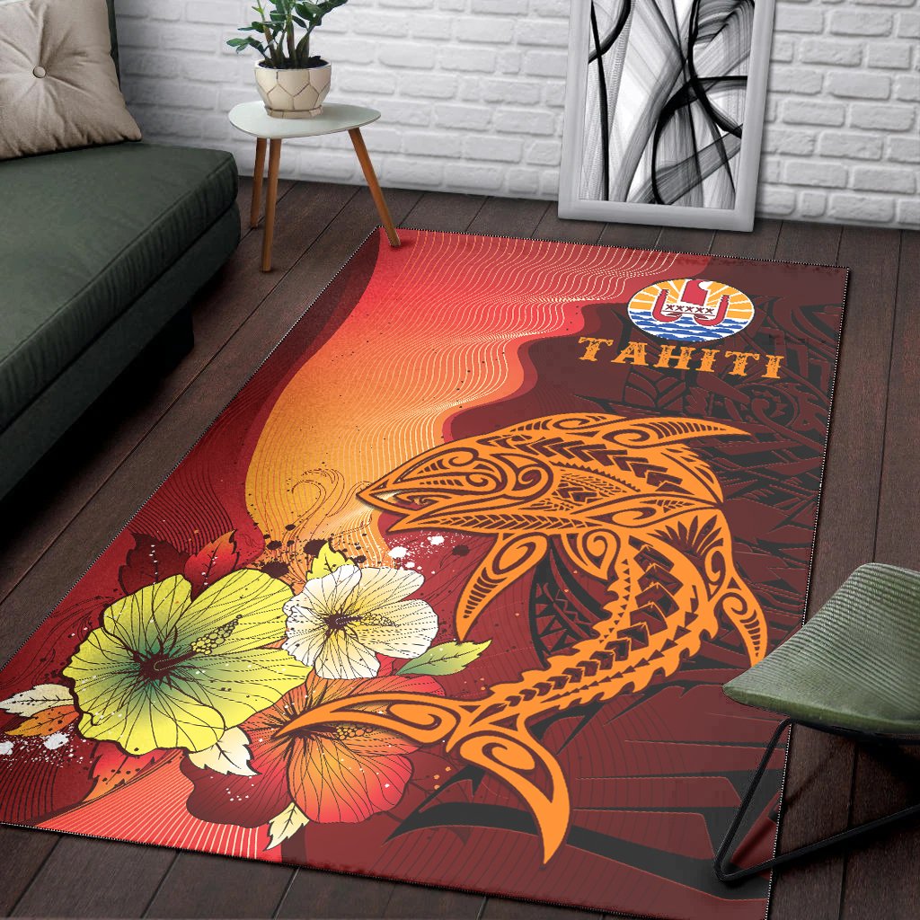 Tahiti Area Rugs - Tribal Tuna Fish
