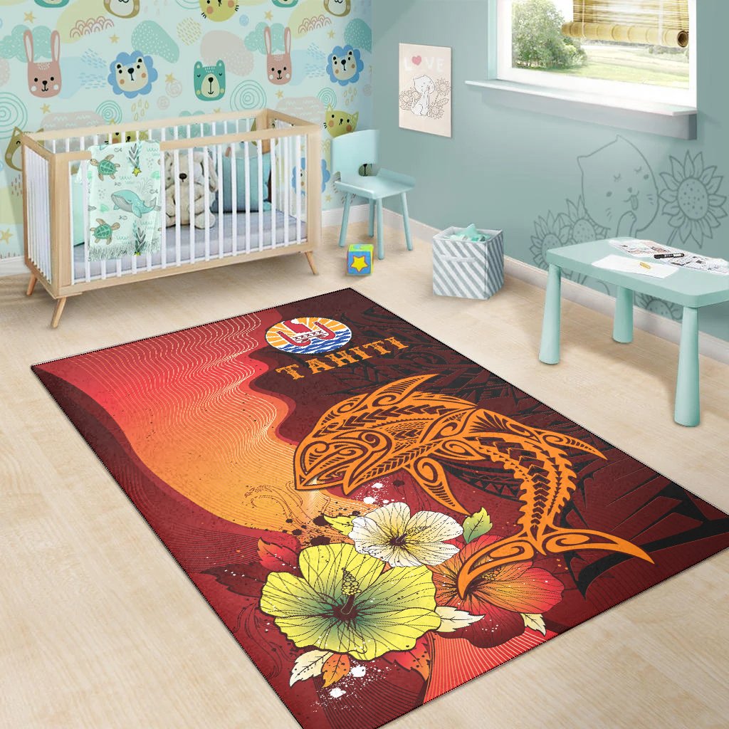 Tahiti Area Rugs - Tribal Tuna Fish