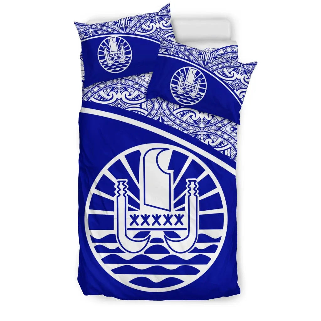 Tahiti Duvet Cover Set - Blue Curve Style