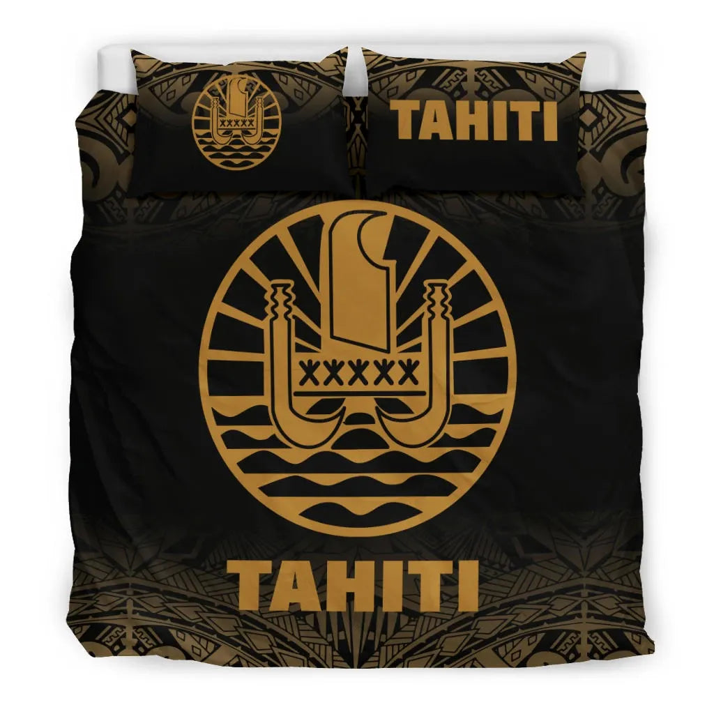 Tahiti Duvet Cover Set - Gold Fog Style