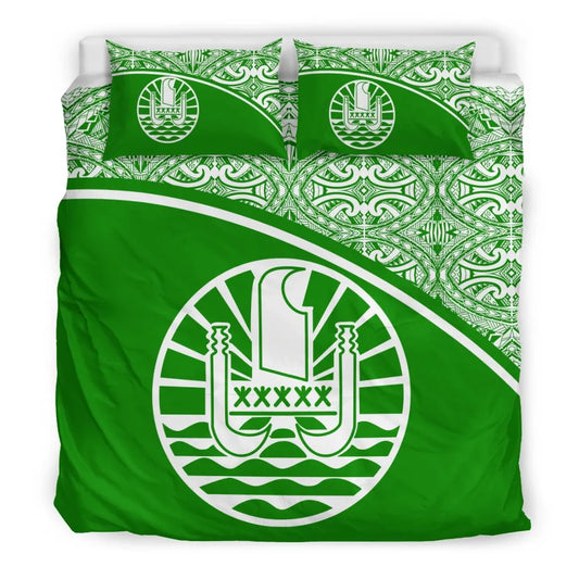Tahiti Duvet Cover Set - Green Curve Style