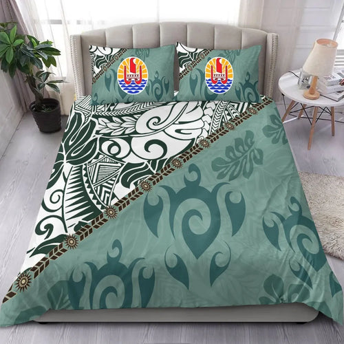 Tahiti Bedding Set - Leaves And Turtles