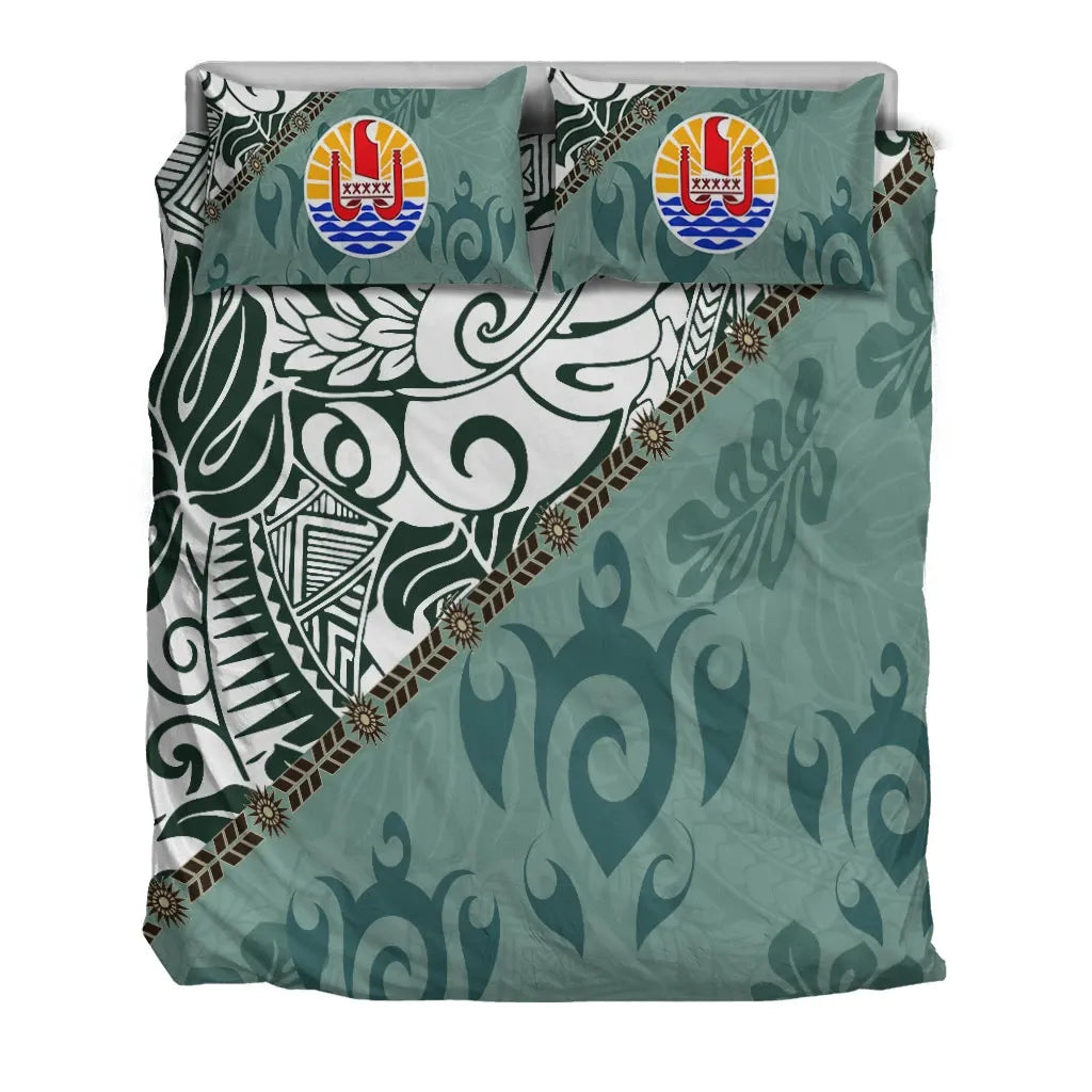 Tahiti Bedding Set - Leaves And Turtles