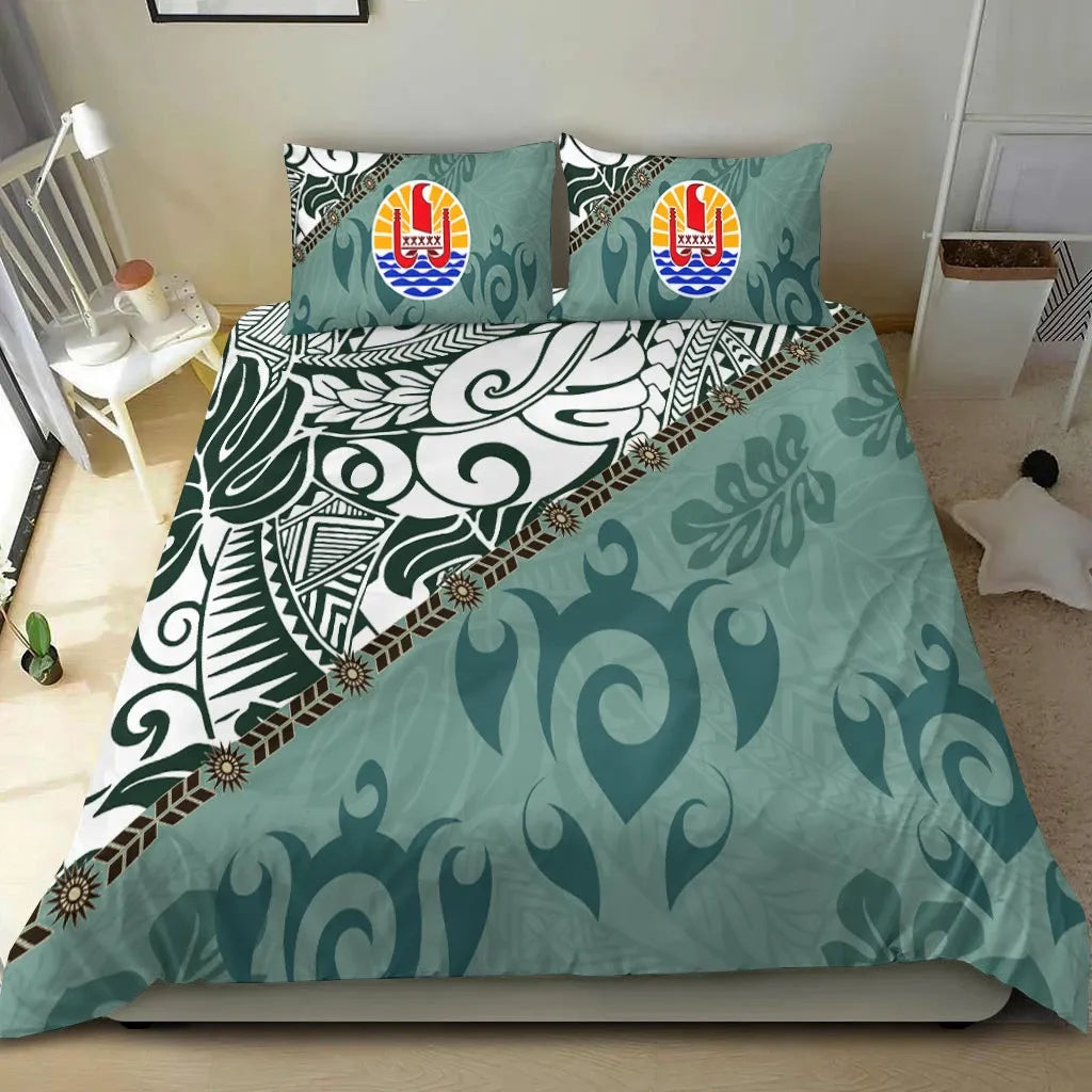 Tahiti Bedding Set - Leaves And Turtles