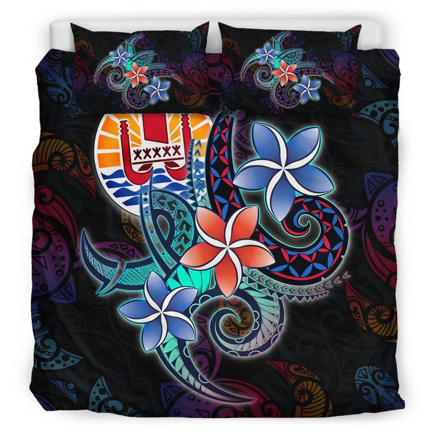 Tahiti Bedding Set - Plumeria Flowers Style