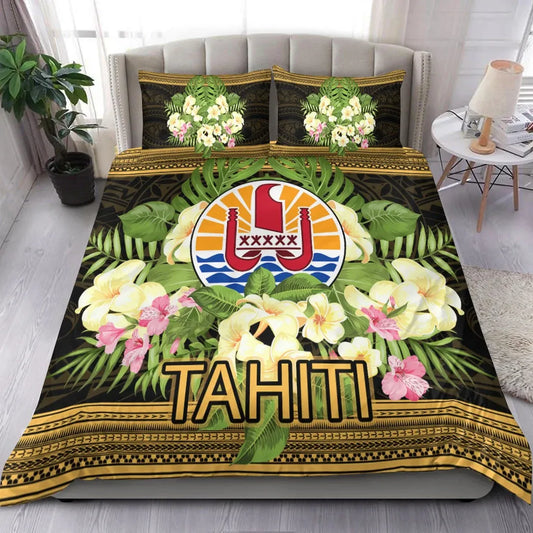Tahiti Bedding Set - Polynesian Gold Patterns Collection