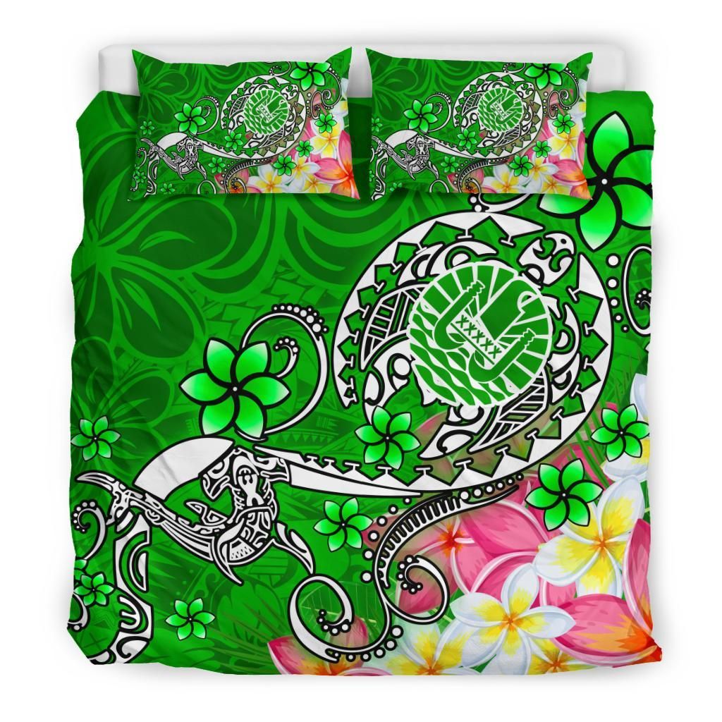 Tahiti Bedding Set - Turtle Plumeria (Green)