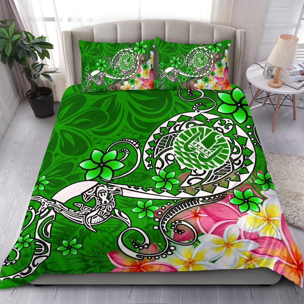Tahiti Bedding Set - Turtle Plumeria (Green)