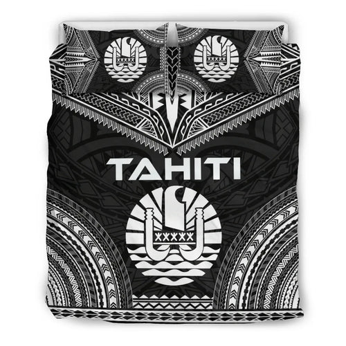 Tahiti Polynesian Chief Duvet Cover Set - Black Version