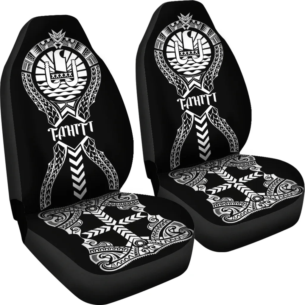 Tahiti Car Seat Covers - Tahiti Flag Polynesian Tribal