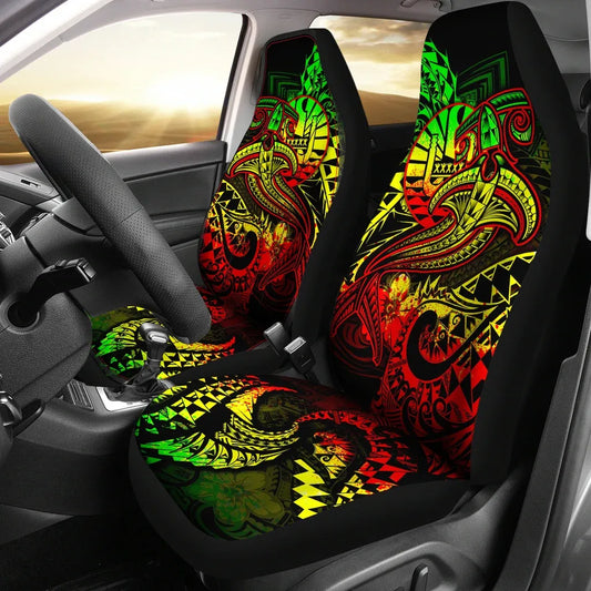 Tahiti Car Seat Covers - Reggae Shark Polynesian Tattoo