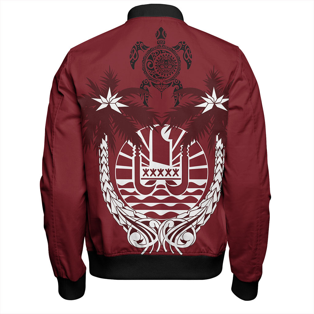 Tahiti Bomber Jacket Coat Of Arms Coconut