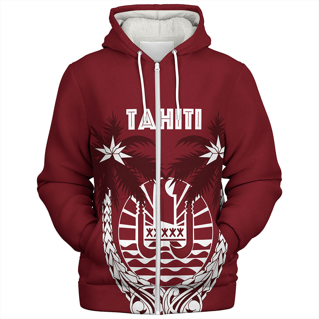 Tahiti Sherpa Hoodie Coat Of Arms Coconut