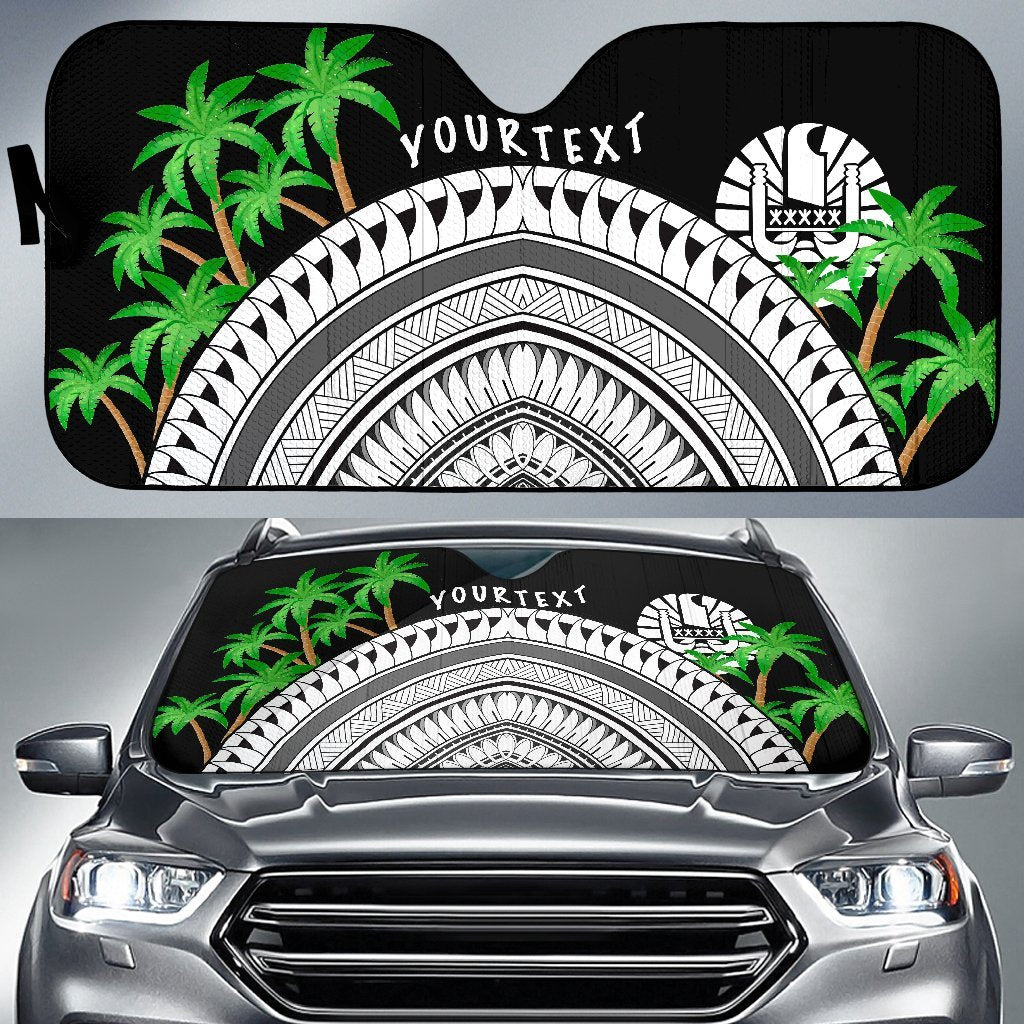 Tahiti Custom Personalised Auto Sun Shades - Ginger Lei Pattern