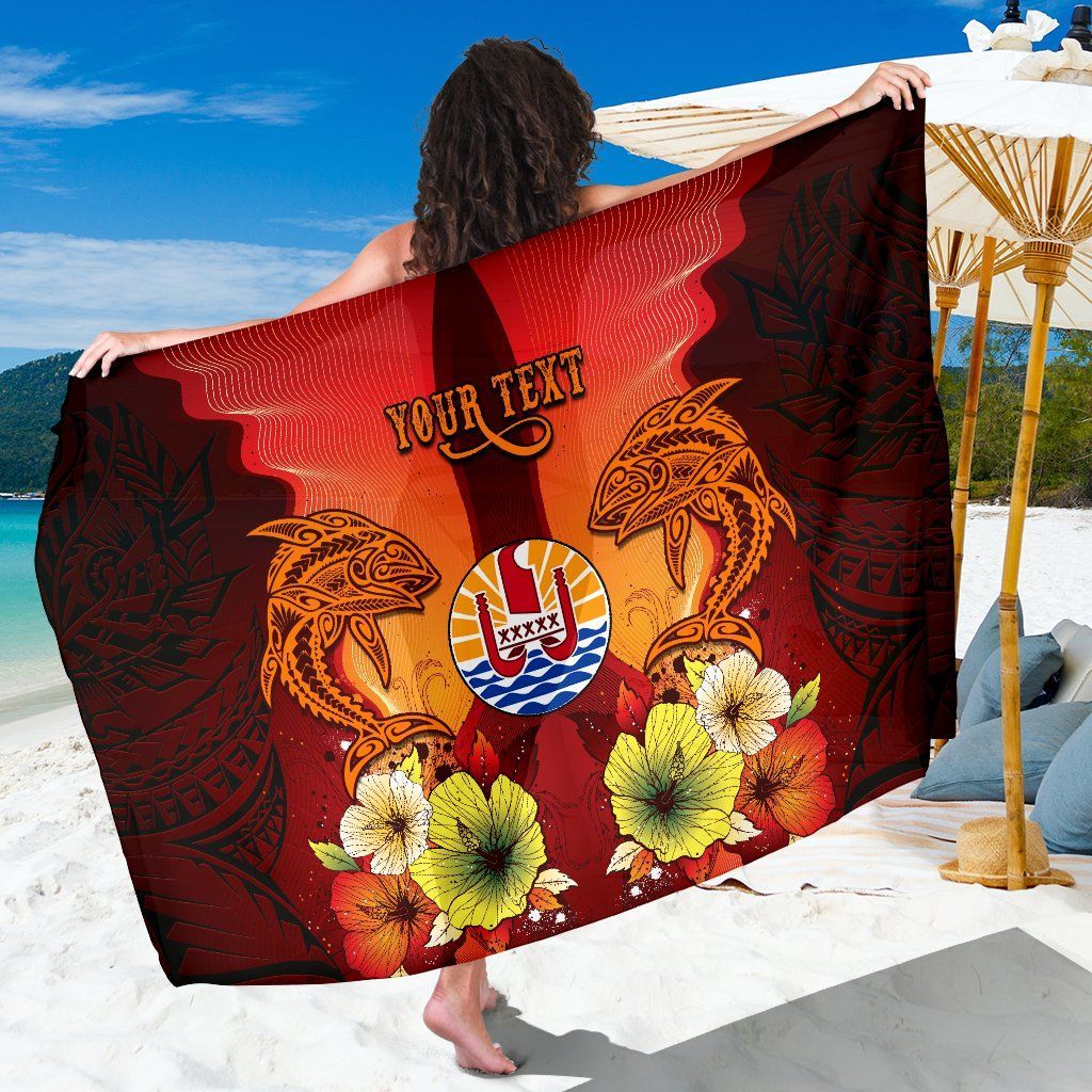 Tahiti Custom Personalised Sarongs - Tribal Tuna Fish