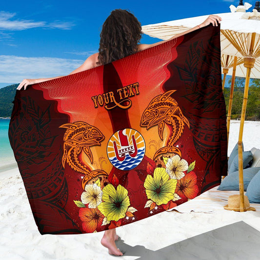 Tahiti Custom Personalised Sarongs - Tribal Tuna Fish