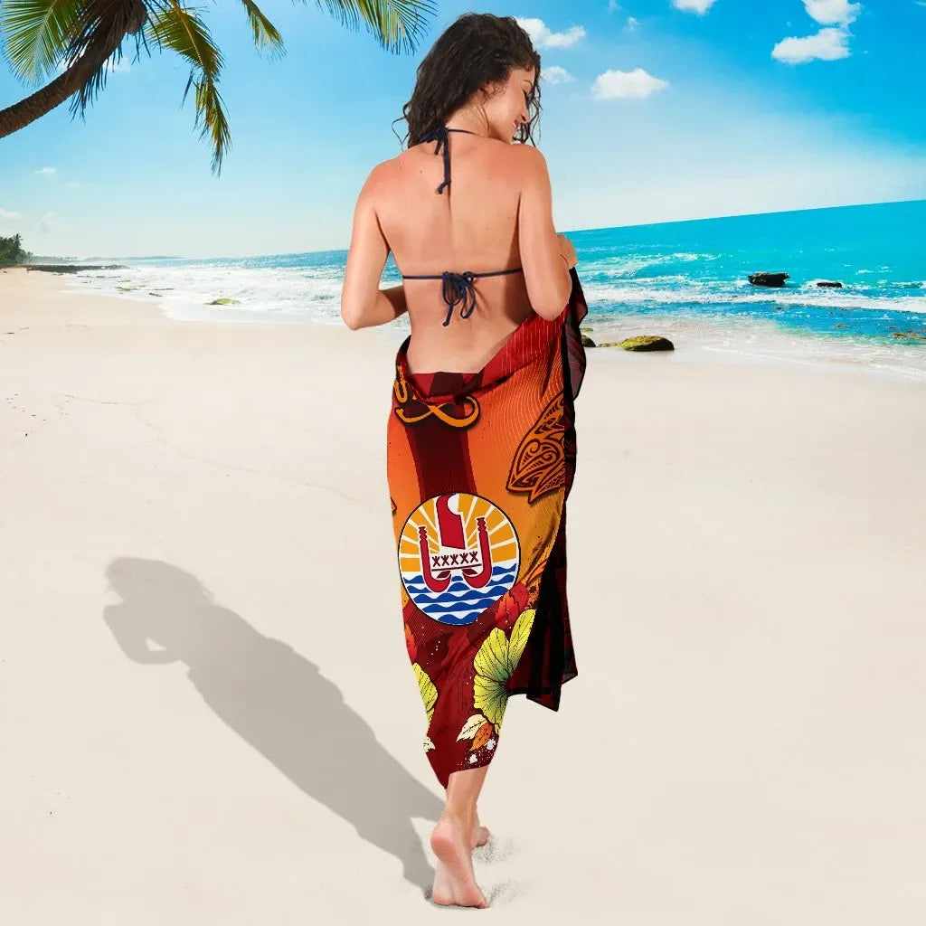 Tahiti Custom Personalised Sarongs - Tribal Tuna Fish