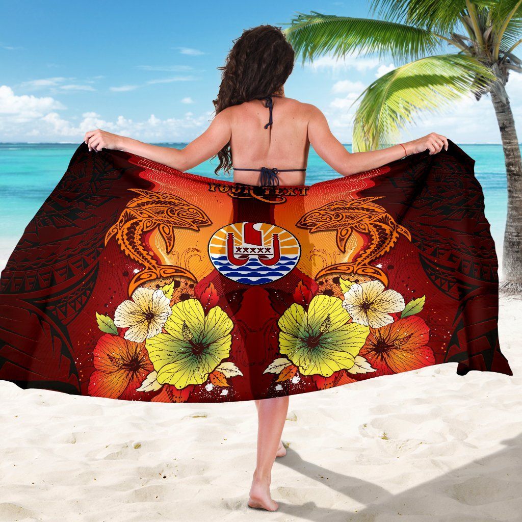 Tahiti Custom Personalised Sarongs - Tribal Tuna Fish