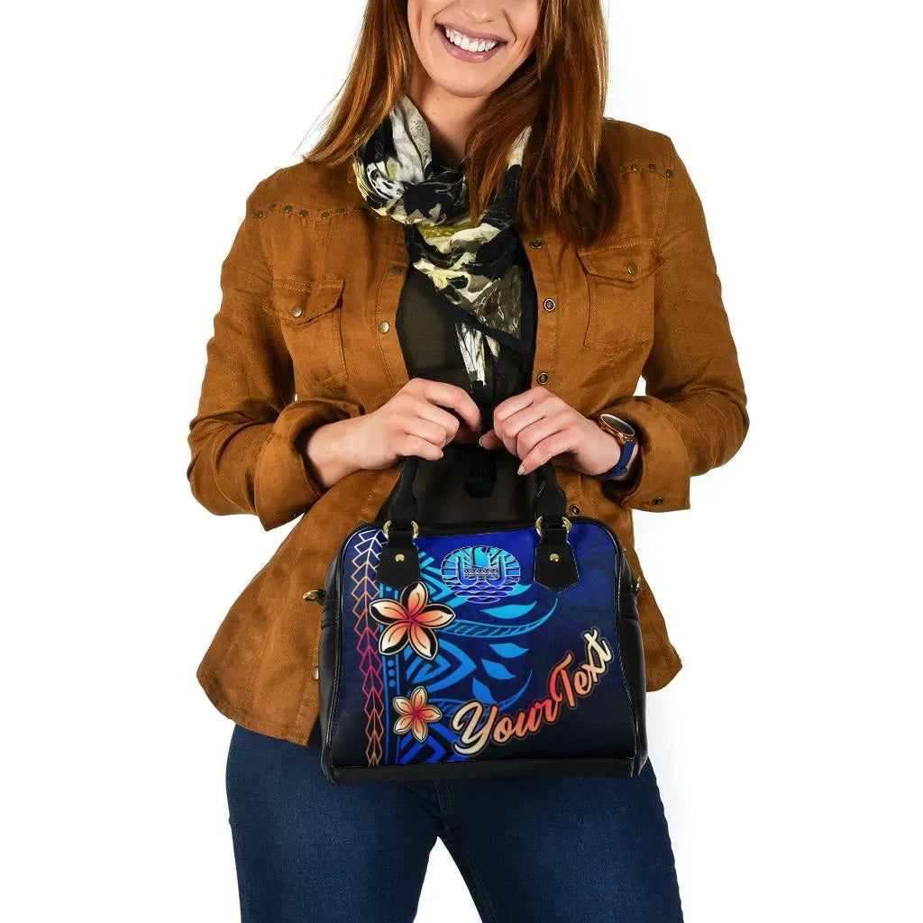 Tahiti Custom Personalised Shoulder Handbag - Vintage Tribal Mountain