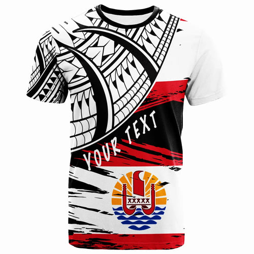 Tahiti Custom Personalised T-Shirts - Tahiti Flag Style With Claw Pattern