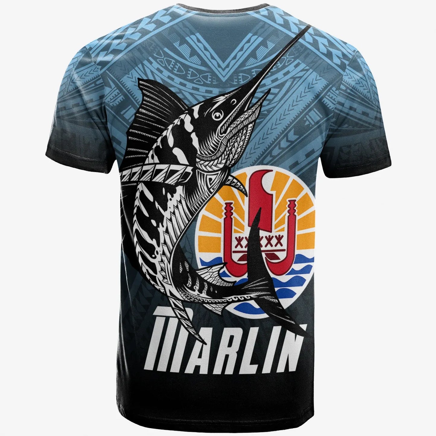 Tahiti Custom Personalized T-Shirt - Polynesian Marlin Fish