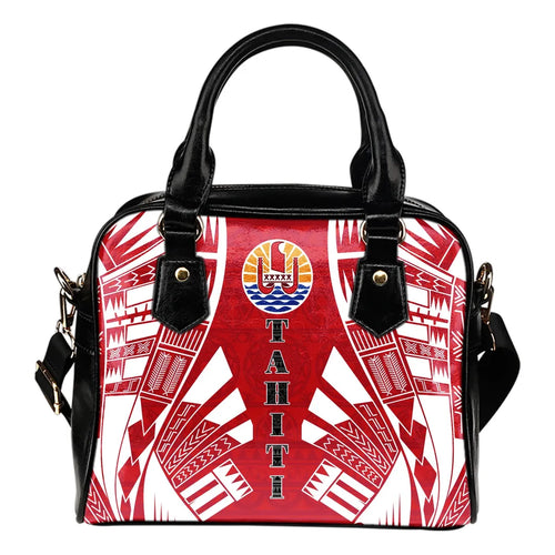 Tahiti Shoulder Handbag - Polynesian Tattoo Flag
