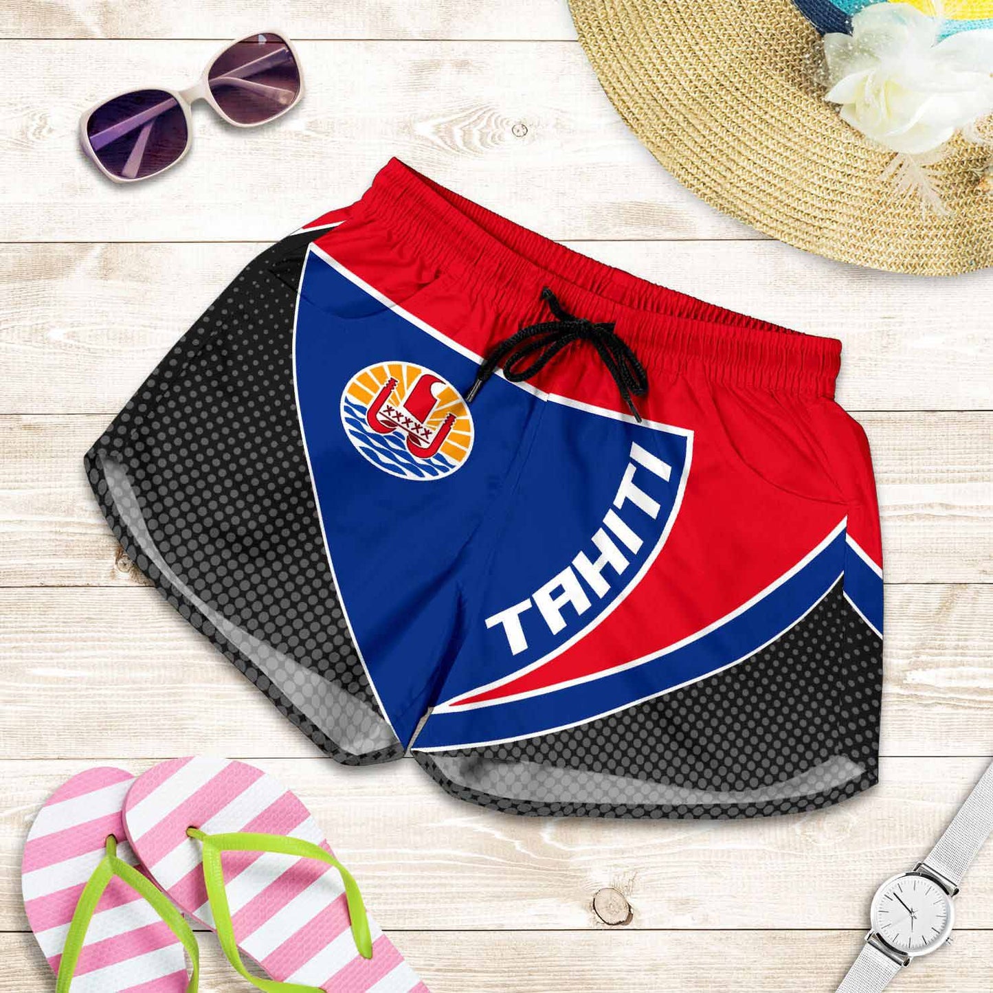 Tahiti Flag Spine Women Short