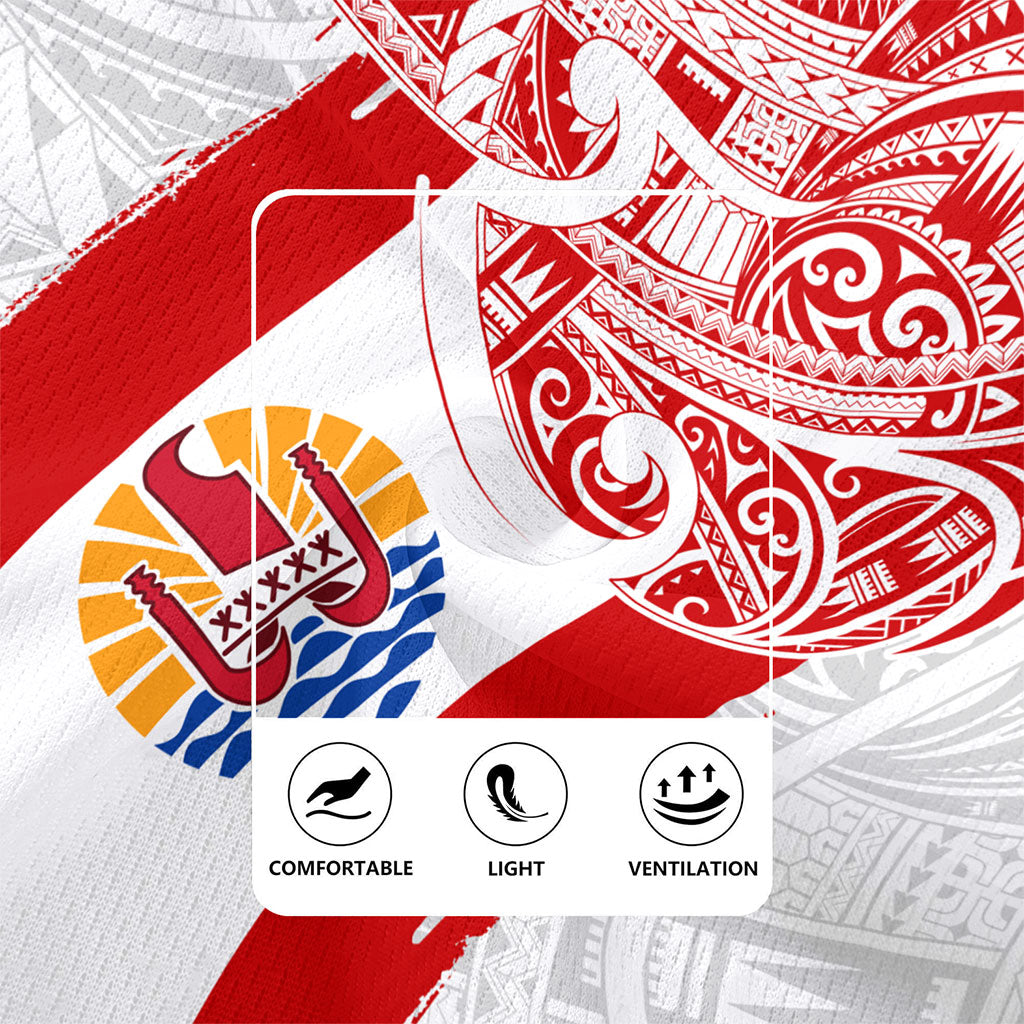 Tahiti Rugby Jersey Tribal Traditional Flag