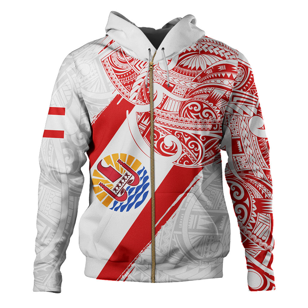 Tahiti Hoodie Tribal Traditional Flag