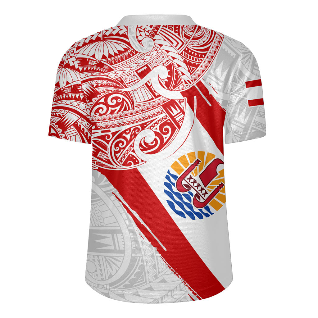Tahiti Rugby Jersey Tribal Traditional Flag