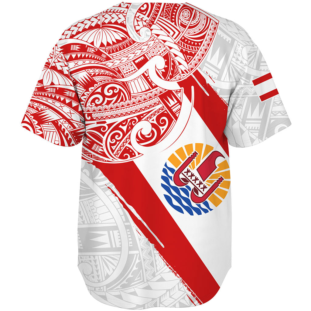 Tahiti Baseball Shirt Tribal Traditional Flag