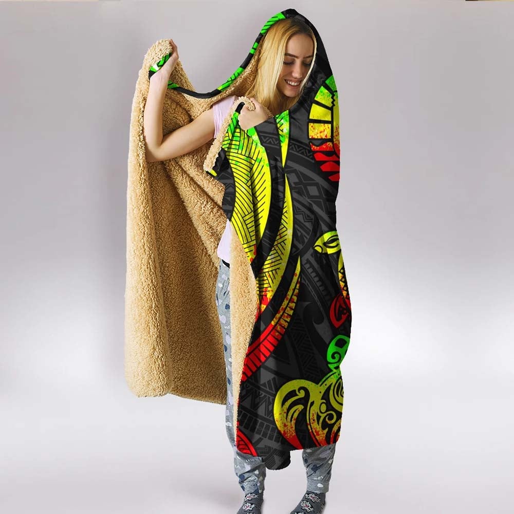 Tahiti Hooded Blanket - Reggae Tentacle Turtle