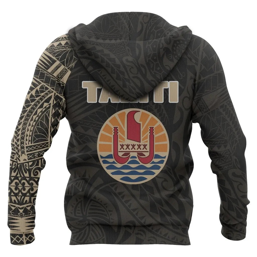 Tahiti Polynesian Hoodie - Tahiti Flag Polynesian Tattoo