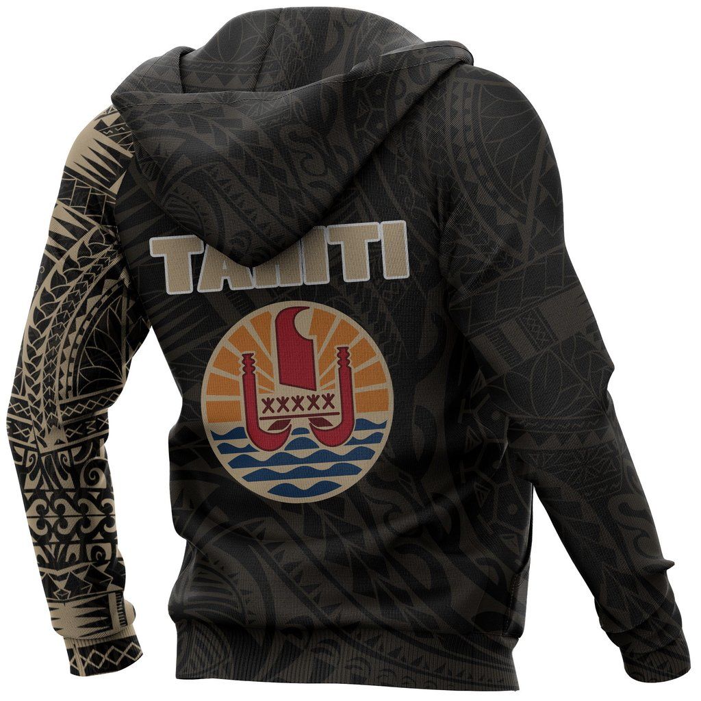 Tahiti Polynesian Hoodie - Tahiti Flag Polynesian Tattoo