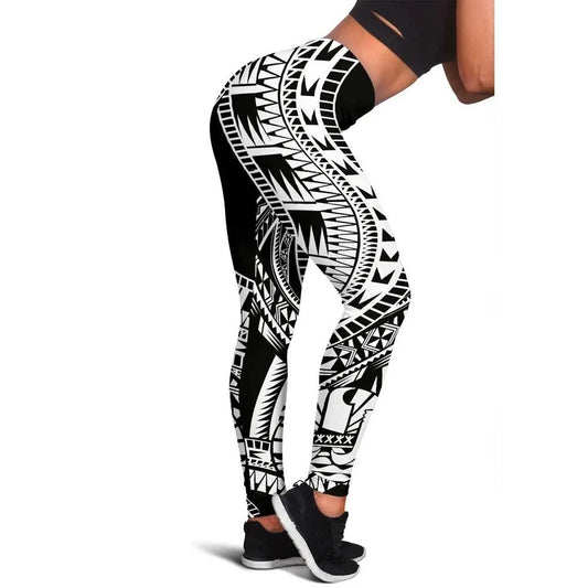 Tahiti Legging Polynesian Pattern Black