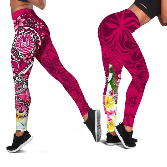 Tahiti Legging - Turtle Plumeria (Pink)