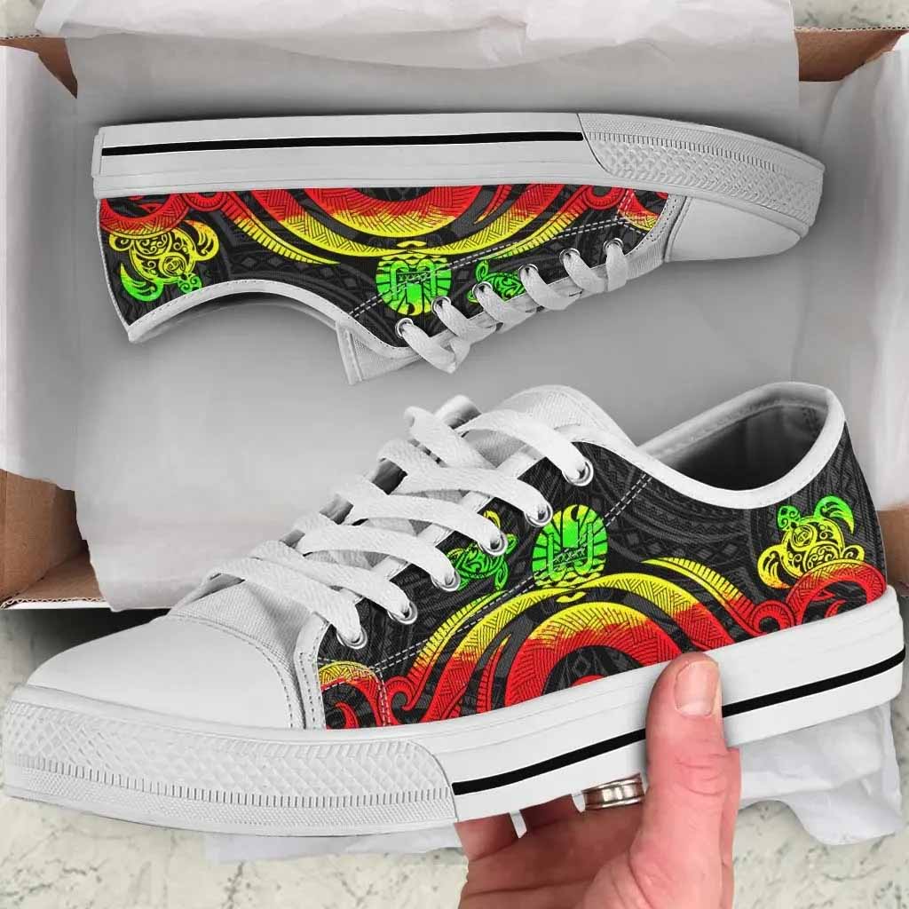 Tahiti Low Top Canvas Shoes - Reggae Tentacle Turtle