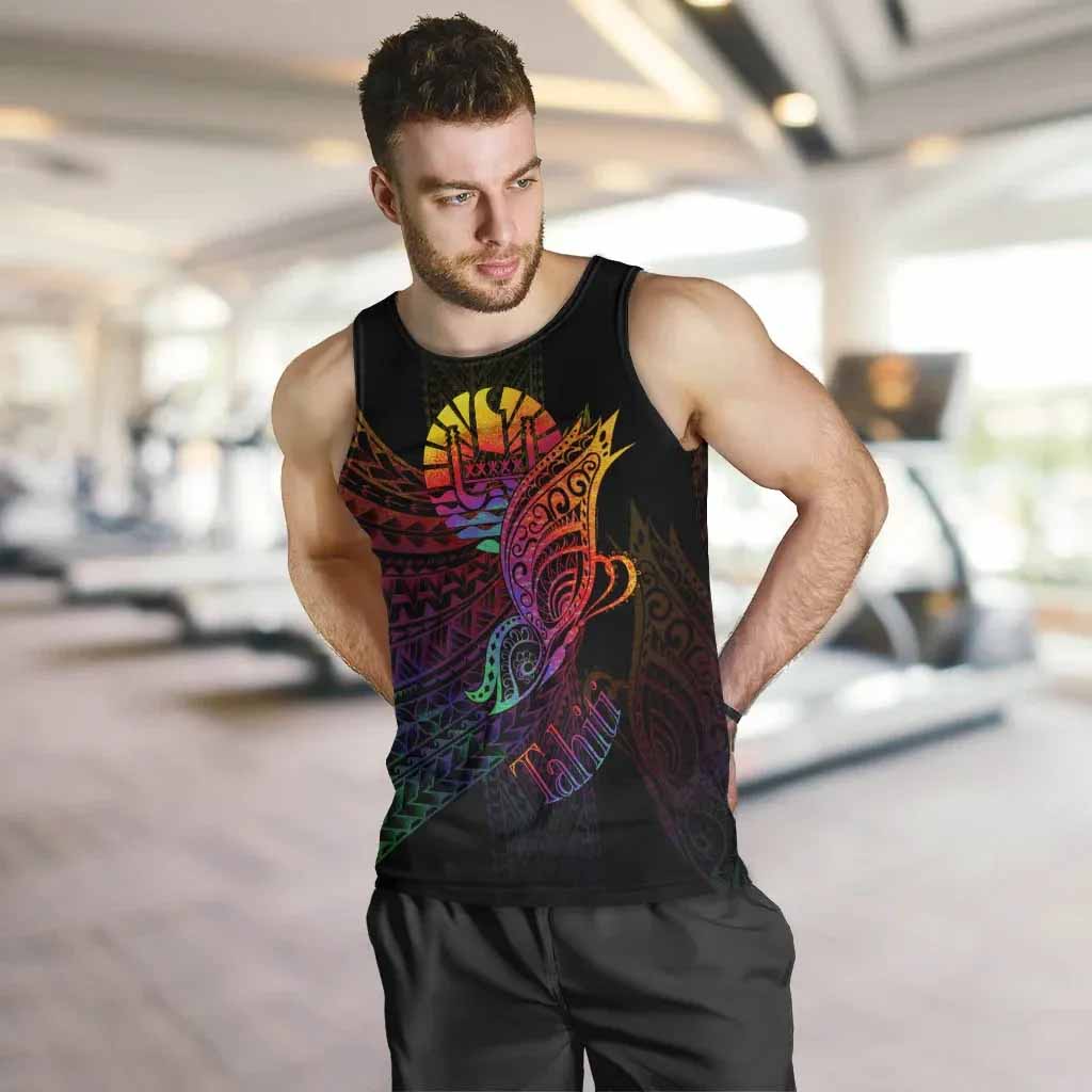 Tahiti Men Tank Top - Butterfly Polynesian Style