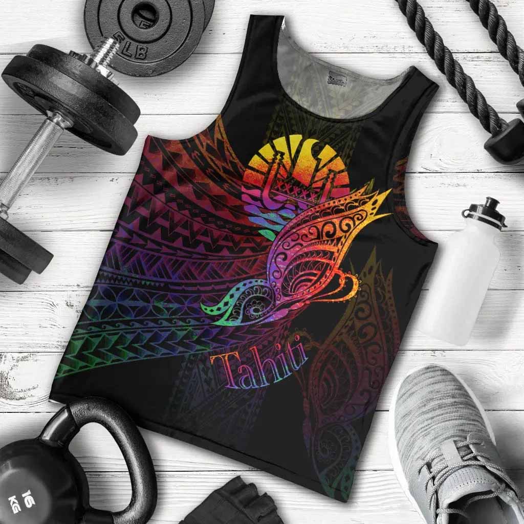 Tahiti Men Tank Top - Butterfly Polynesian Style