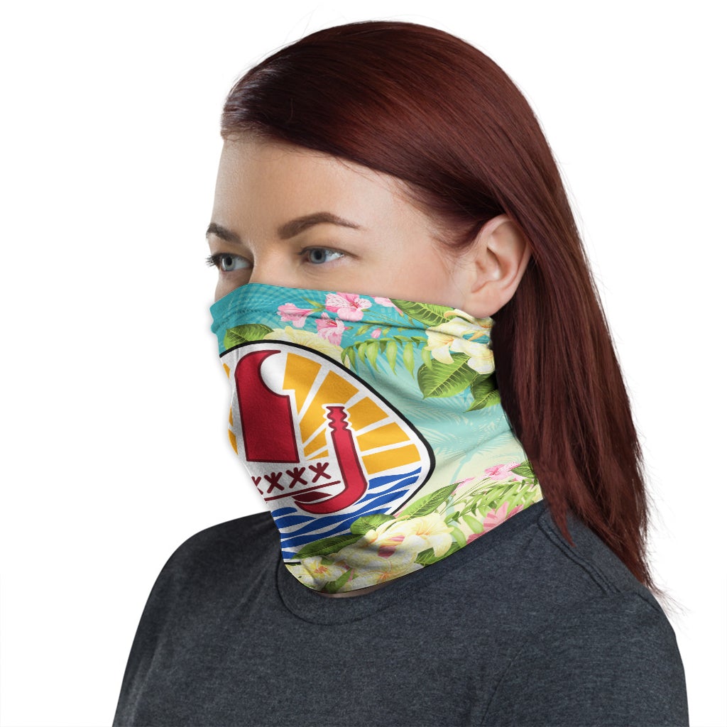 Tahiti Neck Gaiter - Floral Palm Tree