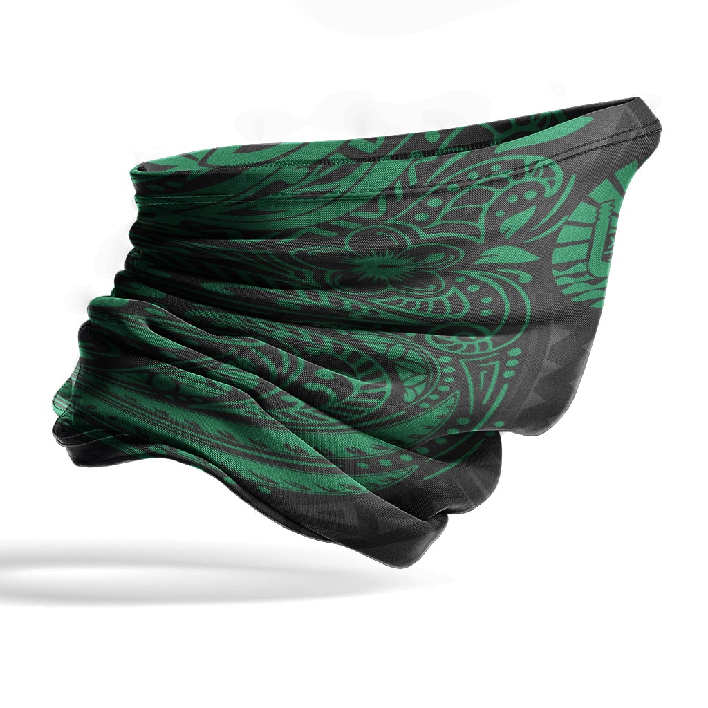Tahiti Neck Gaiter - Floral Tattoo Green