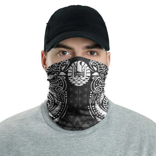 Tahiti Neck Gaiter - Floral Tattoo White
