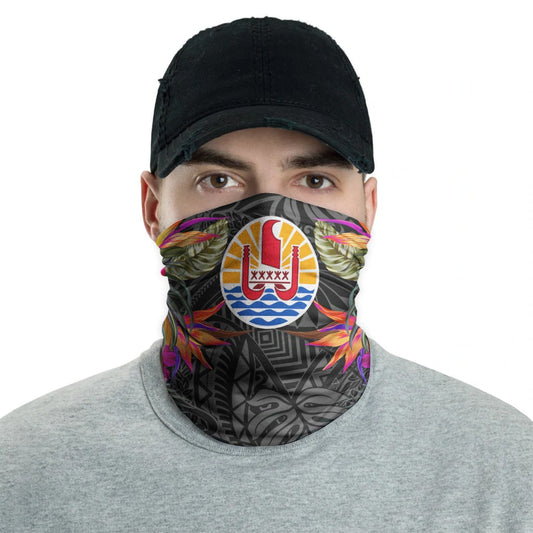 Tahiti Neck Gaiter - Hibiscus Polynesian Pattern