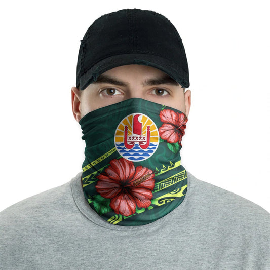 Tahiti Neck Gaiter - Hibiscus With Seal