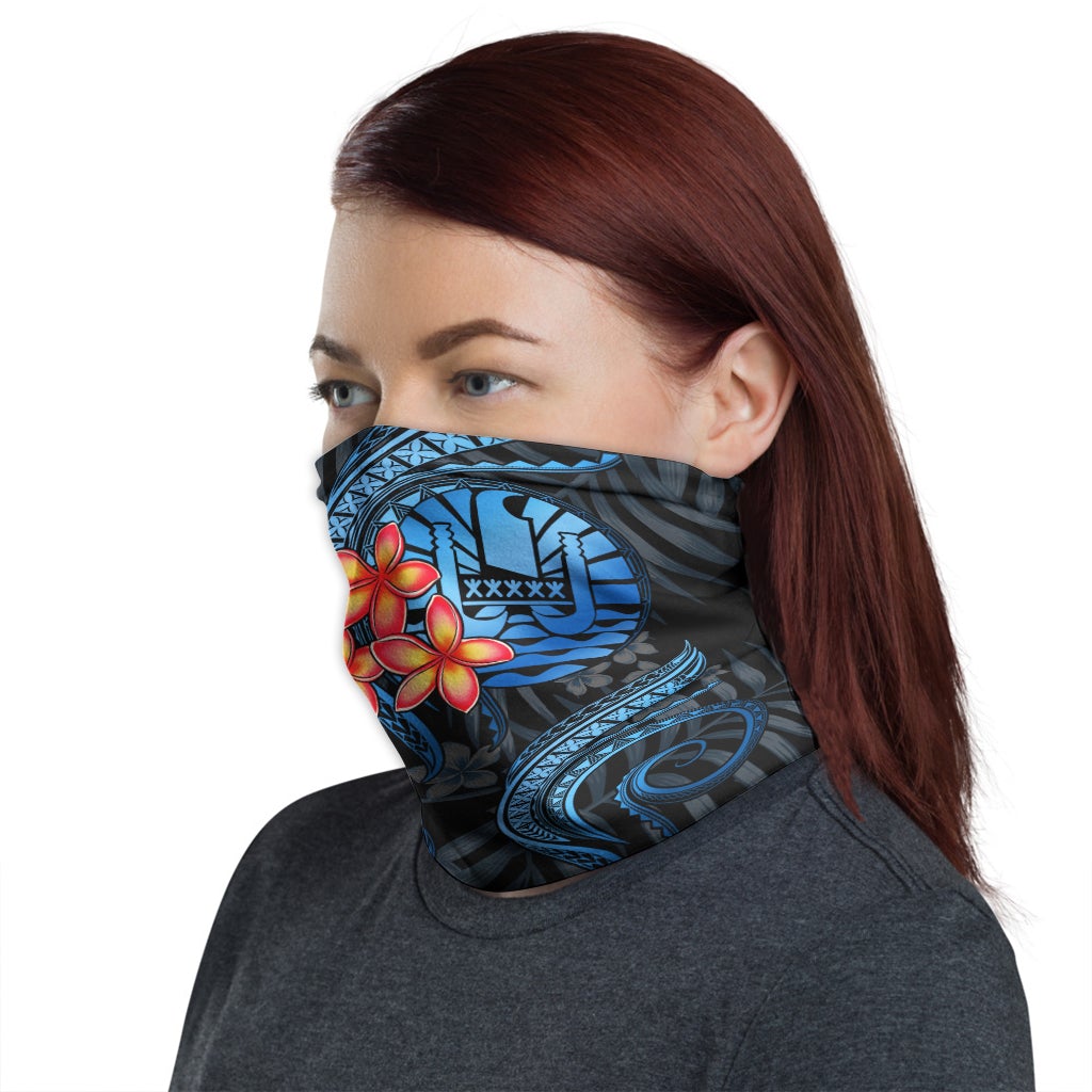 Tahiti Neck Gaiter - Plumeria Blue